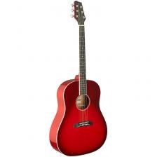 Акустическая гитара Stagg Dreadnought Full Size Student Acoustic Guitar - Red Акустическая гитара Stagg Dreadnought Full Size Student Acoustic Guitar - Red