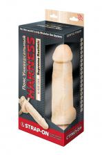 Страпон с вибрацией с выносным блоком 291603ru Страпон с вибрацией с выносным блоком 291603ru