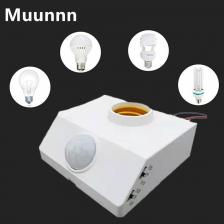 Светодиодный AC 220 В 110 В Автоматический инфракрасный ИК-датчик человеческого тела Лампа E27 База PIR Детектор движения Настенный светильник Держатель Розетка Светодиодный AC 220 В 110 В Автоматический инфракрасный ИК-датчик человеческого тела Лампа E27 База PIR Детектор движения Настенный светильник Держатель Розетка