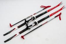 Лыжи Комплект STC 148 STEP Tiger red/black c универс. креплением quot;Цикл quot; с палками 100 см 36965 Лыжи Комплект STC 148 STEP Tiger red/black c универс. креплением quot;Цикл quot; с палками 100 см 36965