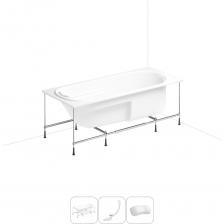 СОВЕРШЕНСТВО И ПРАКТИЧНОСТЬ В КАЖДОЙ ДЕТАЛИ Прямоугольная акриловая ванна Bristol производится в размерах 150, 160, 170 см по длине и имеет увеличенную ширину – 75 см, что позволяет комфортно принимать ванну или душ людям разного телосложения. Небольшой подголовник с плавными линиями и анатомически выверенный наклон ванны в изголовье поддерживают спину во время принятия водных процедур в естественном и удобном положении, а специально для рук созданы симметричные эргономичные площадки. Широкий закругленный бортик по периметру купели позволяет с легкостью разместить часто используемые предметы гигиены. АКРИЛОВОЕ СТЕКЛО И ЭКОЛОГИЧЕСКИ ЧИСТЫЕ МАТЕРИАЛЫ Технология изготовления акриловых ванн Lavinia Boho основана на использовании высокопрочного 4 мм цельного листа полиметилметакрилата (ПММА), который изготавливают на абсолютно ровной зеркальной поверхности и нагревают до температуры 170 °С. Далее эластичный лист помещают в вакуум-формовочное оборудование и под большим давлением заполняют матрицу будущей ванны: без образования пузырьков, пустот, искривлений или трещин. Для придания ударной вязкости и максимальной прочности конструкции по всему основанию купели закладывается усиленная плита ДСтП, а внешняя сторона ванны покрывается смесью полимера с отвердителем и ровингом. После отверждения при температуре 80-90 °С в ванне высверливают отверстия для слива-перелива. Каждое изделие проходит многоступенчатую проверку качества на геометрию и надежность. ВИДИМЫЕ ПРЕИМУЩЕСТВА ВАНН ИЗ 100% ЛИТЬЕВОГО АКРИЛА Ванны изготовлены из однородного литьевого акрила и не подвержены истиранию, выцветанию и воздействию ультрафиолета, что позволяет сохранять равномерный глянцевый блеск на протяжении всего срока службы. Потрясающая гладкая поверхность с прочными стенками демонстрирует высокую стойкость к царапинам, жесткой воде и не боится чистящих химических средств. Благодаря отсутствию швов за изделием легко ухаживать: поверхность достаточно протереть влажной тканью с мягким моющим средством, затем смыть теплой водой. При наполнении ванны горячей водой она отлично сохраняет форму и не деформируется, стабильно выдерживает нагрузку до 500 кг. ПРОЧНЫЙ КАРКАС ИЗ СТАЛИ Ванна монтируется на усиленный стальной каркас с повышенной стойкостью к коррозии и повреждениям. Для максимальной устойчивости чаша стабилизируется креплениями к стене. Конструкция надежно фиксирует ванну и равномерно распределяет динамическую нагрузку до 500 кг. Регулировка опор по высоте нивелирует незначительные перепады уровня пола на различных поверхностях. КОМПАКТНЫЙ СИФОН С ПОВЫШЕННОЙ ФУНКЦИОНАЛЬНОСТЬЮ Автоматический слив-перелив Useful Extras от Wellsee с донным клапаном click-clack и съемной накладкой на перелив изготовлен из полипропилена повышенной прочности и высокой термической устойчивости. Накладка на перелив и крышка донного клапана выполнены из латуни и не подвержены коррозии. Благодаря системе click-clack управлять наполнением ванны или оттоком воды просто и удобно: всего лишь одно нажатие на крышку донного клапана рукой или ногой. Внутренние стенки конструкции с антибактериальным покрытием Protect’IN устойчивы к оседанию водопроводных примесей, что снижает вероятность образования засоров. Самоочищающаяся форма и изгибы сифона-автомата препятствуют скоплению грязи внутри обвязки и поддерживают высокую пропускную способность — 50 л/мин. Функция верхней очистки позволяет с легкостью устранять возможные засоры, а усовершенствованный плоский гидрозатвор служит барьером для неприятных канализационных газов и занимает минимум места под ванной. ПОДГОЛОВНИК НА САМОКЛЕЯЩЕЙСЯ ЛЕНТЕ Гелевый подголовник на ванну от Wellsee — функциональное дополнение для любителей глубокой релаксации. Благодаря волнообразной форме и высокой эластичности подушка мгновенно адаптируется к изгибам тела, равномерно распределяет нагрузку в шейно-воротниковой зоне и создает идеальные условия для отдыха. Подголовник из вспененного полиуретана с гелевой структурой гипоаллергенен и безопасен для здоровья человека. Поверхность изделия не впитывает влагу и запахи, что гарантирует высокий уровень гигиены и и СОВЕРШЕНСТВО И ПРАКТИЧНОСТЬ В КАЖДОЙ ДЕТАЛИ Прямоугольная акриловая ванна Bristol производится в размерах 150, 160, 170 см по длине и имеет увеличенную ширину – 75 см, что позволяет комфортно принимать ванну или душ людям разного телосложения. Небольшой подголовник с плавными линиями и анатомически выверенный наклон ванны в изголовье поддерживают спину во время принятия водных процедур в естественном и удобном положении, а специально для рук созданы симметричные эргономичные площадки. Широкий закругленный бортик по периметру купели позволяет с легкостью разместить часто используемые предметы гигиены. АКРИЛОВОЕ СТЕКЛО И ЭКОЛОГИЧЕСКИ ЧИСТЫЕ МАТЕРИАЛЫ Технология изготовления акриловых ванн Lavinia Boho основана на использовании высокопрочного 4 мм цельного листа полиметилметакрилата (ПММА), который изготавливают на абсолютно ровной зеркальной поверхности и нагревают до температуры 170 °С. Далее эластичный лист помещают в вакуум-формовочное оборудование и под большим давлением заполняют матрицу будущей ванны: без образования пузырьков, пустот, искривлений или трещин. Для придания ударной вязкости и максимальной прочности конструкции по всему основанию купели закладывается усиленная плита ДСтП, а внешняя сторона ванны покрывается смесью полимера с отвердителем и ровингом. После отверждения при температуре 80-90 °С в ванне высверливают отверстия для слива-перелива. Каждое изделие проходит многоступенчатую проверку качества на геометрию и надежность. ВИДИМЫЕ ПРЕИМУЩЕСТВА ВАНН ИЗ 100% ЛИТЬЕВОГО АКРИЛА Ванны изготовлены из однородного литьевого акрила и не подвержены истиранию, выцветанию и воздействию ультрафиолета, что позволяет сохранять равномерный глянцевый блеск на протяжении всего срока службы. Потрясающая гладкая поверхность с прочными стенками демонстрирует высокую стойкость к царапинам, жесткой воде и не боится чистящих химических средств. Благодаря отсутствию швов за изделием легко ухаживать: поверхность достаточно протереть влажной тканью с мягким моющим средством, затем смыть теплой водой. При наполнении ванны горячей водой она отлично сохраняет форму и не деформируется, стабильно выдерживает нагрузку до 500 кг. ПРОЧНЫЙ КАРКАС ИЗ СТАЛИ Ванна монтируется на усиленный стальной каркас с повышенной стойкостью к коррозии и повреждениям. Для максимальной устойчивости чаша стабилизируется креплениями к стене. Конструкция надежно фиксирует ванну и равномерно распределяет динамическую нагрузку до 500 кг. Регулировка опор по высоте нивелирует незначительные перепады уровня пола на различных поверхностях. КОМПАКТНЫЙ СИФОН С ПОВЫШЕННОЙ ФУНКЦИОНАЛЬНОСТЬЮ Автоматический слив-перелив Useful Extras от Wellsee с донным клапаном click-clack и съемной накладкой на перелив изготовлен из полипропилена повышенной прочности и высокой термической устойчивости. Накладка на перелив и крышка донного клапана выполнены из латуни и не подвержены коррозии. Благодаря системе click-clack управлять наполнением ванны или оттоком воды просто и удобно: всего лишь одно нажатие на крышку донного клапана рукой или ногой. Внутренние стенки конструкции с антибактериальным покрытием Protect’IN устойчивы к оседанию водопроводных примесей, что снижает вероятность образования засоров. Самоочищающаяся форма и изгибы сифона-автомата препятствуют скоплению грязи внутри обвязки и поддерживают высокую пропускную способность — 50 л/мин. Функция верхней очистки позволяет с легкостью устранять возможные засоры, а усовершенствованный плоский гидрозатвор служит барьером для неприятных канализационных газов и занимает минимум места под ванной. ПОДГОЛОВНИК НА САМОКЛЕЯЩЕЙСЯ ЛЕНТЕ Гелевый подголовник на ванну от Wellsee — функциональное дополнение для любителей глубокой релаксации. Благодаря волнообразной форме и высокой эластичности подушка мгновенно адаптируется к изгибам тела, равномерно распределяет нагрузку в шейно-воротниковой зоне и создает идеальные условия для отдыха. Подголовник из вспененного полиуретана с гелевой структурой гипоаллергенен и безопасен для здоровья человека. Поверхность изделия не впитывает влагу и запахи, что гарантирует высокий уровень гигиены и и