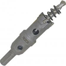 Коронка кольцевая по металлу твердосплавная PROTON предназначена для сверления дрелью отверстий из нержавеющей стали, алюминия, стали, латуни. Для центрирования отверстий используется центрирующее сверло.Коронка кольцевая по металлу PROTON отличается высокой производительностью и улучшенными качественными характеристиками по обработке металла, способна работать в тяжелых условиях.Обработка чугуна, твердых материалов, нержавеющей стали, медь, алюминий.Внимание, изображение товара может отличаться от реального! Верные параметры указаны в технических характеристиках товара. Коронка кольцевая по металлу твердосплавная PROTON предназначена для сверления дрелью отверстий из нержавеющей стали, алюминия, стали, латуни. Для центрирования отверстий используется центрирующее сверло.Коронка кольцевая по металлу PROTON отличается высокой производительностью и улучшенными качественными характеристиками по обработке металла, способна работать в тяжелых условиях.Обработка чугуна, твердых материалов, нержавеющей стали, медь, алюминий.Внимание, изображение товара может отличаться от реального! Верные параметры указаны в технических характеристиках товара.