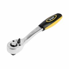 Вороток с трещоткой ТУНДРА, CrV, квадрат 1/2", изогнутая 2К рукоятка, 72 зубца, 250 мм Вороток с трещоткой ТУНДРА, CrV, квадрат 1/2", изогнутая 2К рукоятка, 72 зубца, 250 мм