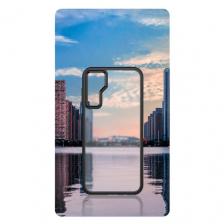 Чехол для Samsung Galaxy S23 FE черный с прозрачной матовой задней панелью WLONS Чехол для Samsung Galaxy S23 FE черный с прозрачной матовой задней панелью WLONS