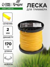 Леска для триммера ТУНДРА, сечение треугольник, d=2 мм, 170 м, нейлон Леска для триммера ТУНДРА, сечение треугольник, d=2 мм, 170 м, нейлон