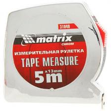 Рулетка Matrix 31040 Chrom, 5 м x 13 мм, хромированный корпус Рулетка Matrix 31040 Chrom, 5 м x 13 мм, хромированный корпус