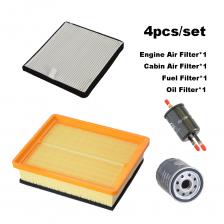 4 шт. Набор фильтров для BAOJUN 530 2018 л CHEVROLET Captiva 2021-560 WuLing alмаз Cortez 730 аксессуары A/C воздушный топливный масляный фильтр 4 шт. Набор фильтров для BAOJUN 530 2018 л CHEVROLET Captiva 2021-560 WuLing alмаз Cortez 730 аксессуары A/C воздушный топливный масляный фильтр