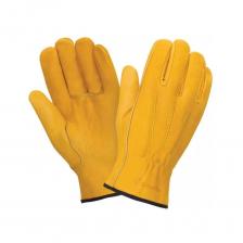 Перчатки для защиты от механических воздействий из кожи КРС желтого (золотого) цвета специальной селекции для серии Siberia, без подкладки. Кожа КРС из спинной части шкур молодых телят, мягкая и растяжимая при значительной толщине 1,6 мм (+/ 0,2), сорт А+, специальная обработка кожи, в том числе, создает высокий комфорт при контакте перчатки с кожей руки. На запястье резинка, двойные швы. Перчатки обеспечивают высокий комфорт, тактильную чувствительность и удобство манипулирования, высокий уровень защиты от истирания и разрыва, хорошие показатели защиты от пореза и прокола. Перчатки рекомендованы для продолжительного ношения, могут быть использованы для проведения общих работ для защиты от механических воздействий в отсутствии жидких загрязнителей, таких как масло, водные растворы и тд, для защиты рук от ОПЗ, истирания, при работе с инструментом для ИТР. Перчатки для защиты от механических воздействий из кожи КРС желтого (золотого) цвета специальной селекции для серии Siberia, без подкладки. Кожа КРС из спинной части шкур молодых телят, мягкая и растяжимая при значительной толщине 1,6 мм (+/ 0,2), сорт А+, специальная обработка кожи, в том числе, создает высокий комфорт при контакте перчатки с кожей руки. На запястье резинка, двойные швы. Перчатки обеспечивают высокий комфорт, тактильную чувствительность и удобство манипулирования, высокий уровень защиты от истирания и разрыва, хорошие показатели защиты от пореза и прокола. Перчатки рекомендованы для продолжительного ношения, могут быть использованы для проведения общих работ для защиты от механических воздействий в отсутствии жидких загрязнителей, таких как масло, водные растворы и тд, для защиты рук от ОПЗ, истирания, при работе с инструментом для ИТР.