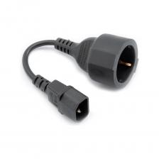 Адаптер питания A1 0.15 м., CEE 7/3- С14, 3x0.75мм?, 2200 Вт., чёрный. A1-APC075-EU-C14-0.15M Адаптер питания A1 0.15 м., CEE 7/3- С14, 3x0.75мм?, 2200 Вт., чёрный. A1-APC075-EU-C14-0.15M