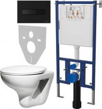 Комплект Унитаз подвесной Roca Mateo 346200000 с микролифтом + Система инсталляции для унитазов DIWO 4501 + Кнопка смыва DIWO 7323 черная матовая Комплект Унитаз подвесной Roca Mateo 346200000 с микролифтом + Система инсталляции для унитазов DIWO 4501 + Кнопка смыва DIWO 7323 черная матовая