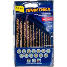Набор сверл по металлу Эксперт кобальтовые (13 шт; 1.5-6.5 + 3.2, 4.2 мм) ПРАКТИКА 640-292 Набор сверл по металлу Эксперт кобальтовые (13 шт; 1.5-6.5 + 3.2, 4.2 мм) ПРАКТИКА 640-292