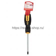 Rexant Отвертка крестовая PZ 2х100 мм, двухкомпонентная рукоятка, 12-6415 1 шт Rexant Отвертка крестовая PZ 2х100 мм, двухкомпонентная рукоятка, 12-6415 1 шт