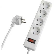 Сетевой фильтр 4-х местный с заземлением 1,8м. (белый) Stekker Optima 50089 Сетевой фильтр 4-х местный с заземлением 1,8м. (белый) Stekker Optima 50089