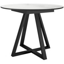 Стол DikLine SKZ100 d1000 Керамика Cristal Onyx Bianco Polished/подстолье черное/опоры черные (2 уп.) Dikline Стол DikLine SKZ100 d1000 Керамика Cristal Onyx Bianco Polished/подстолье черное/опоры черные (2 уп.) Dikline