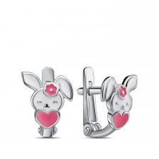 Серебряные серьги с эмалью Серебряные серьги с эмалью