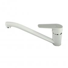 Однорычажный смеситель для кухни Смеситель для кухни Rainsberg белый, однорычажный, с аэратором R2003KF Однорычажный смеситель для кухни Смеситель для кухни Rainsberg белый, однорычажный, с аэратором R2003KF