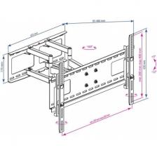 Кронштейн для телевизора Kromax ATLANTIS-80 черный 32"-75" макс.50кг настенный поворотно-выдвижной и наклонный Кронштейн для телевизора Kromax ATLANTIS-80 черный 32"-75" макс.50кг настенный поворотно-выдвижной и наклонный
