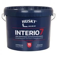 краска акриловая HUSKY INTERIO 7 для стен и потолков база А 9л, арт.32237 краска акриловая HUSKY INTERIO 7 для стен и потолков база А 9л, арт.32237