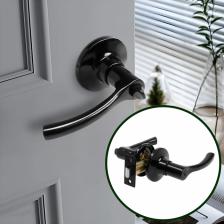 Защелка (мод.3186), межкомнатная, фиксатор, глянцевая, чёрная Защелка (мод.3186), межкомнатная, фиксатор, глянцевая, чёрная