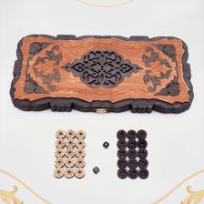 Нарды деревянные резные «Узор», настольная игра, 45x45 см Нарды деревянные резные «Узор», настольная игра, 45x45 см