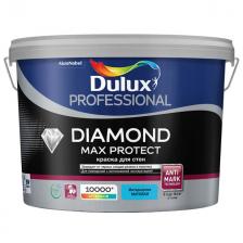 краска в/д DULUX Professional Diamond Max Protec база BW для стен и потолков 9л белая, арт.5834273 краска в/д DULUX Professional Diamond Max Protec база BW для стен и потолков 9л белая, арт.5834273