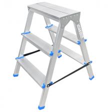 стремянка двухсекционная LADDERBEL с алюминиевыми ступенями 3 ступени стальная стремянка двухсекционная LADDERBEL с алюминиевыми ступенями 3 ступени стальная