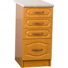 Рабочий стол SANTREK ширина 40 см дуб-рустик 4 ящика фасад МДФ столешница цвет гранит 52874 Рабочий стол SANTREK ширина 40 см дуб-рустик 4 ящика фасад МДФ столешница цвет гранит 52874