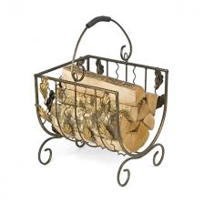 корзина для переноски дров V7001/4 30х32х46см черный с золотом корзина для переноски дров V7001/4 30х32х46см черный с золотом