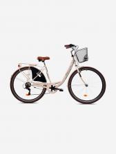 Велосипед CAPRIOLO CITY DIANA STEEL (1 X 6), рама сталь 18'', колёса 28'' (кремовый - коричневый), Бежевый Велосипед CAPRIOLO CITY DIANA STEEL (1 X 6), рама сталь 18'', колёса 28'' (кремовый - коричневый), Бежевый