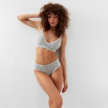 Комплект нижнего белья женский (топ, трусы) Collorista, серый, размер 46-48 Комплект нижнего белья женский (топ, трусы) Collorista, серый, размер 46-48