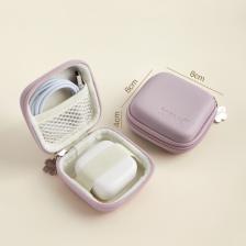 Портативная кожаная сумка для наушников, жесткий чехол, водонепроницаемая сумка-органайзер, однотонная сумка для хранения кабеля для передачи данных на молнии, уличная сумка Портативная кожаная сумка для наушников, жесткий чехол, водонепроницаемая сумка-органайзер, однотонная сумка для хранения кабеля для передачи данных на молнии, уличная сумка