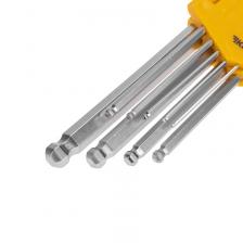 Набор ключей имбусовых HEX KRANZ 1,5-10 мм, CrV, 9 шт., удлиненные, с шаром, цена за 1 шт Набор ключей имбусовых HEX KRANZ 1,5-10 мм, CrV, 9 шт., удлиненные, с шаром, цена за 1 шт