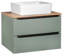 Тумба под раковину Runo Орлеан 70 зеленая, дуб натуральный Тумба под раковину Runo Орлеан 70 зеленая, дуб натуральный