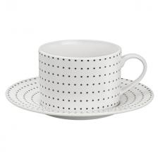 чашка с блюдцем ESPRADO Puntos 220мл костяной фарфор чашка с блюдцем ESPRADO Puntos 220мл костяной фарфор