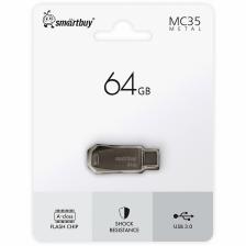 UFD 3.0/3/1 накопитель SmartBuy 064GB MC35 Metal Dual Type-C/Type-A (SB64GBMC35), цена за 1 шт UFD 3.0/3/1 накопитель SmartBuy 064GB MC35 Metal Dual Type-C/Type-A (SB64GBMC35), цена за 1 шт