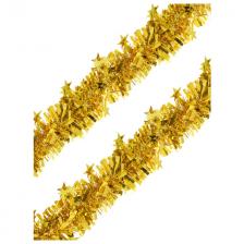 мишура новогодняя Звездочки 200х9см золото мишура новогодняя Звездочки 200х9см золото
