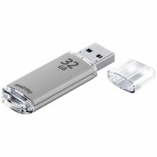Флешка Smartbuy V-Cut, 32 Гб, USB 2.0, чт до 25 Мб/с, зап до 15 Мб/с, серая Флешка Smartbuy V-Cut, 32 Гб, USB 2.0, чт до 25 Мб/с, зап до 15 Мб/с, серая