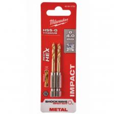 Сверло по металлу Milwaukee RedHEX HSS-G 4мм 2шт 48894708 Сверло по металлу Milwaukee RedHEX HSS-G 4мм 2шт 48894708