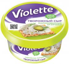 Сыр творожный Violette Маринованные огурчики 70% 140г Сыр творожный Violette Маринованные огурчики 70% 140г