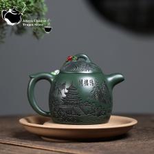 Чайник из фиолетовой глины Исин, оригинальная руда, зеленая глина, чайный сервиз Qin Quan Kung Fu, китайский чайник, горшок для здоровья Чайник из фиолетовой глины Исин, оригинальная руда, зеленая глина, чайный сервиз Qin Quan Kung Fu, китайский чайник, горшок для здоровья