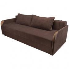 Диван еврокнижка «Компакт Плюс», коричневый велюр, 203*82*50 см, с подлокотниками для гостиной Диван еврокнижка «Компакт Плюс», коричневый велюр, 203*82*50 см, с подлокотниками для гостиной