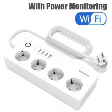 BORUIDAPLS Wi-Fi умный удлинитель с поддержкой Tuya Alexa удаленное голосовое управление умная розетка кухонный аксессуар энергосберегающее измерение BORUIDAPLS Wi-Fi умный удлинитель с поддержкой Tuya Alexa удаленное голосовое управление умная розетка кухонный аксессуар энергосберегающее измерение