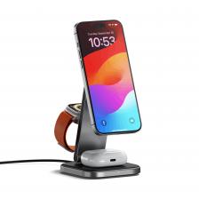 Беспроводное зарядное устройство - подставка Satechi 3-in-1 Foldable QI2 Wireless Charging Stand Space Gray Беспроводное зарядное устройство - подставка Satechi 3-in-1 Foldable QI2 Wireless Charging Stand Space Gray