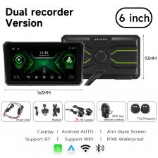 JIUYIN 6-дюймовый IPX8 водонепроницаемый мотоциклетный GPS-навигатор Беспроводной Carplay Android Auto DVR Drive Recorder Монитор WIFI JIUYIN 6-дюймовый IPX8 водонепроницаемый мотоциклетный GPS-навигатор Беспроводной Carplay Android Auto DVR Drive Recorder Монитор WIFI