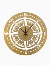 Часы настенные интерьерные «Компас», бесшумные, плавный ход, d=40 см, металл, золотистые Часы настенные интерьерные «Компас», бесшумные, плавный ход, d=40 см, металл, золотистые