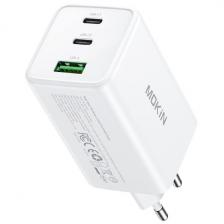 Адаптер питания Mokin MOWG1101, Type C x 2, USB A, White Адаптер питания Mokin MOWG1101, Type C x 2, USB A, White