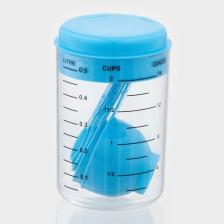 Набор мерных ложек «Маэстро», 7 предметов: стакан 500 мл, ложки, пластик, голубой Набор мерных ложек «Маэстро», 7 предметов: стакан 500 мл, ложки, пластик, голубой