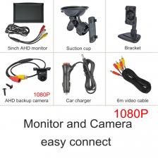DIYKIT 1920x1080 5-дюймовый AHD IPS Автомобильный монитор HD Starlight Ночное видение Резервная автомобильная камера Автомобильная камера заднего вида для автомобиля SUV MPV RV DIYKIT 1920x1080 5-дюймовый AHD IPS Автомобильный монитор HD Starlight Ночное видение Резервная автомобильная камера Автомобильная камера заднего вида для автомобиля SUV MPV RV