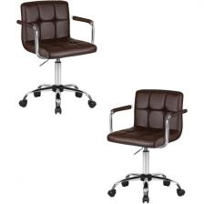 Набор 2 шт Офисное кресло для персонала DOBRIN TERRY (коричневый) Dobrin Набор 2 шт Офисное кресло для персонала DOBRIN TERRY (коричневый) Dobrin