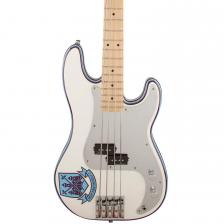 Fender Steve Harris Signature Precision Bass Электрическая бас-гитара Olympic White с тонкой полоской Fender Steve Harris Signature Precision Bass Электрическая бас-гитара Olympic White с тонкой полоской